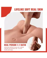 XISE - BERTLETT DILDO ASS GODE RÉALISTE ET MASTURBATEUR ANUS POSITION FRONTALE AVEC POUSSÉE 18 CM