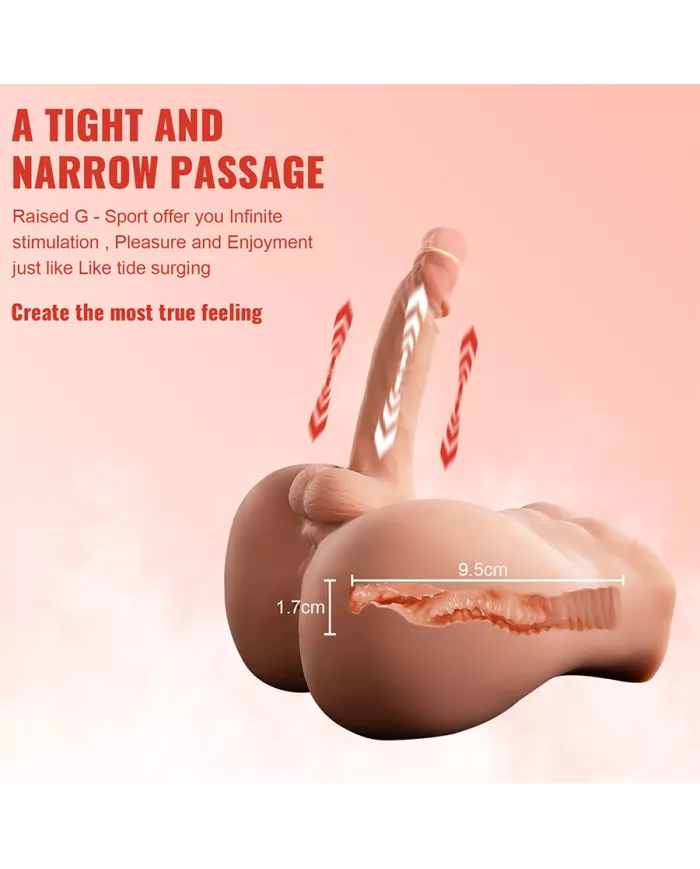 XISE - BERTLETT DILDO ASS GODE RÉALISTE ET MASTURBATEUR ANUS POSITION FRONTALE AVEC POUSSÉE 18 CM