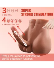 XISE - BERTLETT DILDO ASS GODE RÉALISTE ET MASTURBATEUR ANUS POSITION FRONTALE AVEC POUSSÉE 18 CM