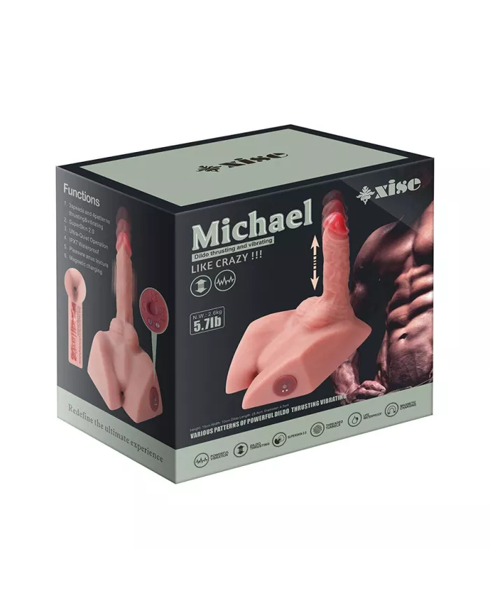 XISE - MICHAEL GODE RÉALISTE ET MASTURBATEUR ANUS AVEC POUSSÉE 15 CM XISE - MICHAEL GODE RÉALISTE ET MASTURBATEUR ANUS AVEC POUSSÉE 15 CM