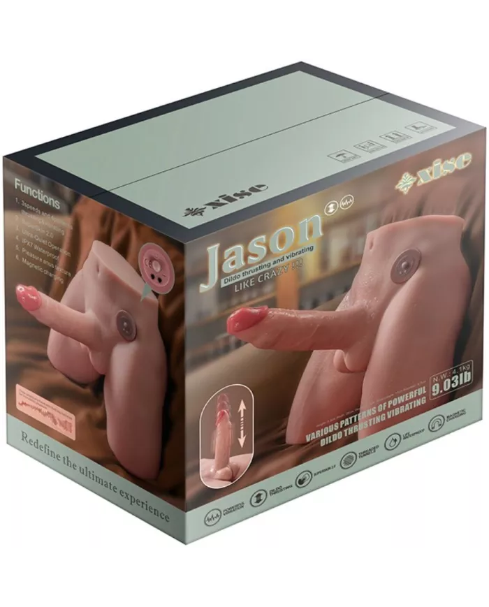 XISE - JASON GODE MASTURBATEUR RÉALISTE AVEC POUSSÉES ET VIBRATIONS 17 CM XISE - JASON GODE MASTURBATEUR RÉALISTE AVEC POUSSÉES ET VIBRATIONS 17 CM
