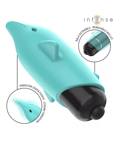 INTENSE - ECHO BALLE VIBRANTE BLEU DAUPHIN 8 X 4,7 CM