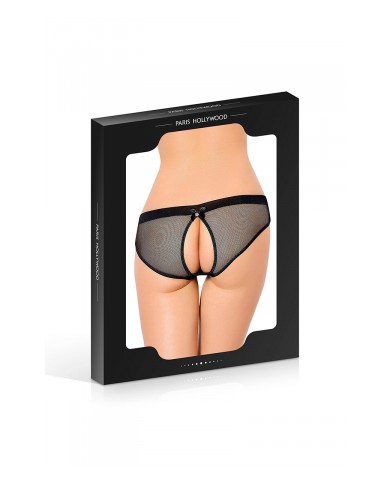 Culotte ouverte en résille noire