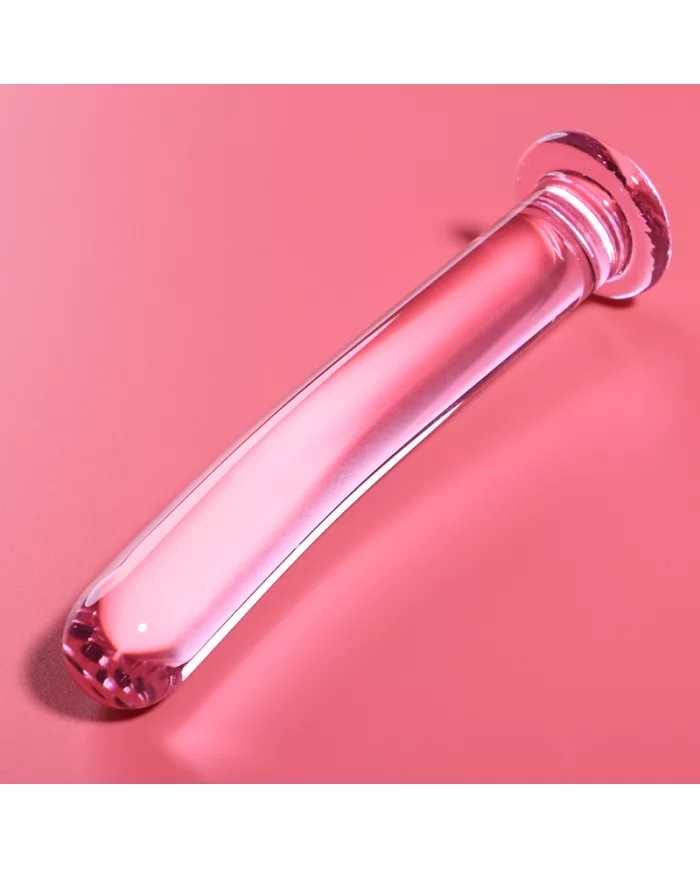 NEBULA SERIES BY IBIZA - MODÈLE 8 GODE EN VERRE BOROSILICATE ROSE 14.5 CM -O- 2 CM