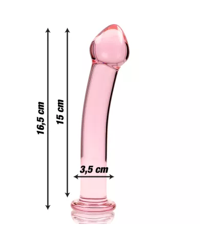 NEBULA SERIES BY IBIZA - MODÈLE 11 GODE EN VERRE BOROSILICATE ROSE 16 CM -O- 3 CM