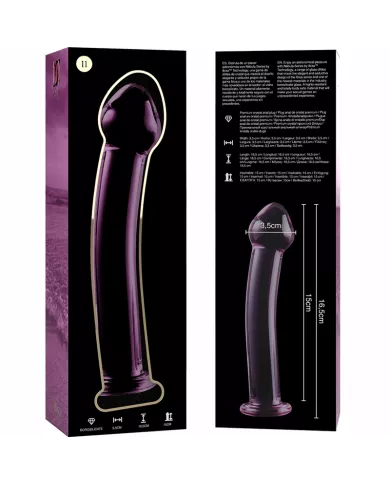 NEBULA SERIES BY IBIZA - MODÈLE 11 GODE EN VERRE BOROSILICATE ROSE 16 CM -O- 3 CM