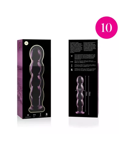 NEBULA SERIES BY IBIZA - MODÈLE 10 GODE EN VERRE BOROSILICATE ROSE 16.5 CM -O- 3.5 CM