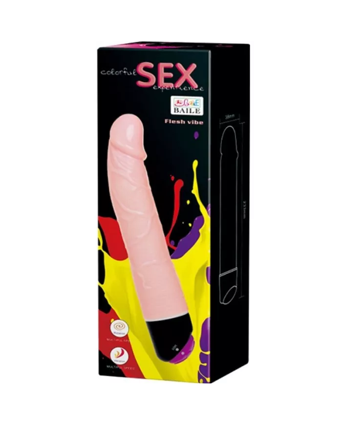 BAILE - VIBRATION ET ROTATION SEXUELLES COLORÉES 24 CM