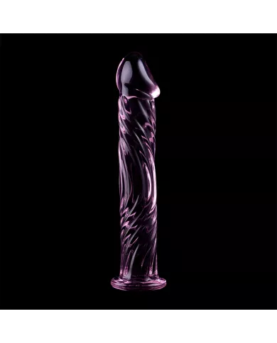 NEBULA SERIES BY IBIZA - MODÈLE 12 GODE EN VERRE BOROSILICATE ROSE 17 CM -O- 3.5 CM