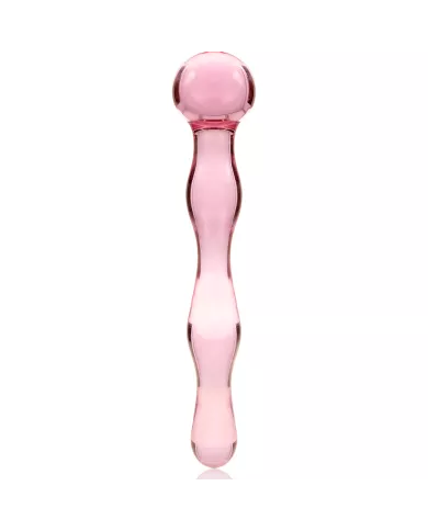 NEBULA SERIES BY IBIZA - MODÈLE 13 GODE EN VERRE BOROSILICATE ROSE 18 CM -O- 3.5 CM