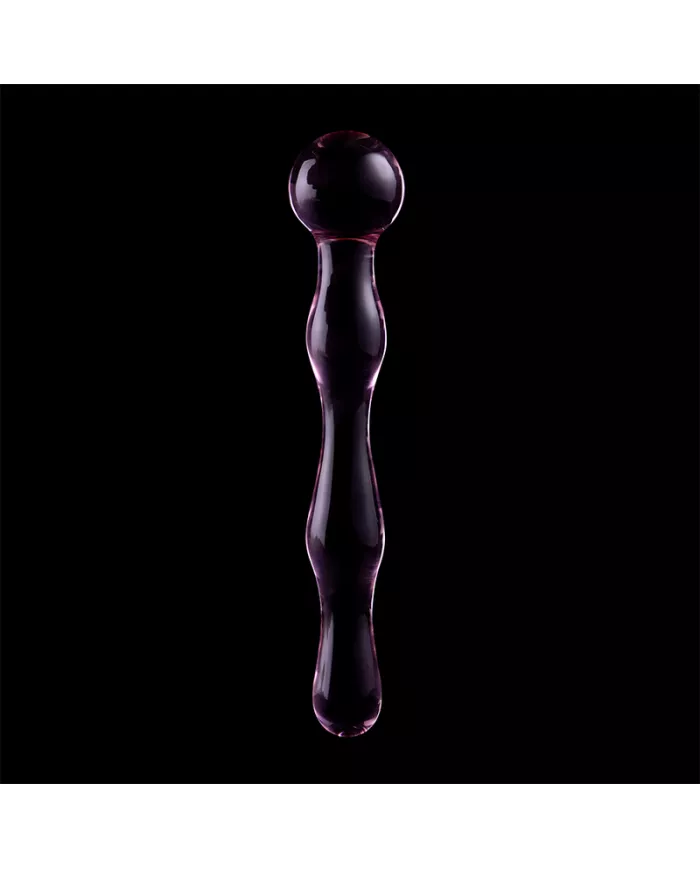 NEBULA SERIES BY IBIZA - MODÈLE 13 GODE EN VERRE BOROSILICATE ROSE 18 CM -O- 3.5 CM