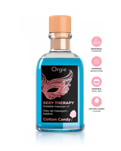 Huile de massage embrassable Sexy Therapy barbe à papa