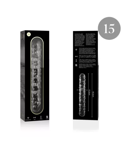 NEBULA SERIES BY IBIZA - MODÈLE 15 GODE EN VERRE BOROSILICATE CLAIR 18.5 CM -O- 3 CM