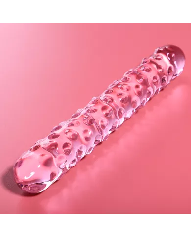 NEBULA SERIES BY IBIZA - MODÈLE 15 GODE EN VERRE BOROSILICATE ROSE 18.5 CM -O- 3 CM