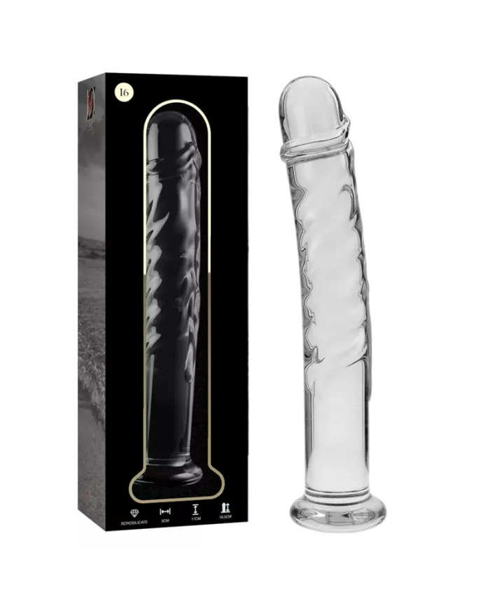 NEBULA SERIES BY IBIZA - MODÈLE 16 GODE EN VERRE BOROSILICATE CLAIR 18.5 CM -O- 3 CM