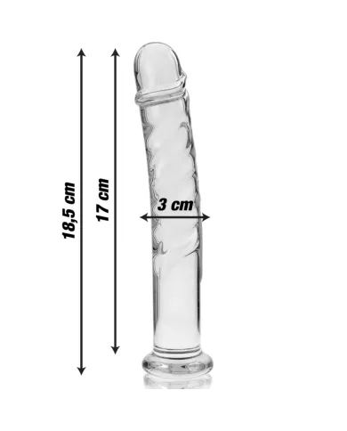 NEBULA SERIES BY IBIZA - MODÈLE 16 GODE EN VERRE BOROSILICATE CLAIR 18.5 CM -O- 3 CM