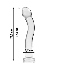 NEBULA SERIES BY IBIZA - MODÈLE 18 GODE EN VERRE BOROSILICATE CLAIR 18.5 CM -O- 3.5 CM