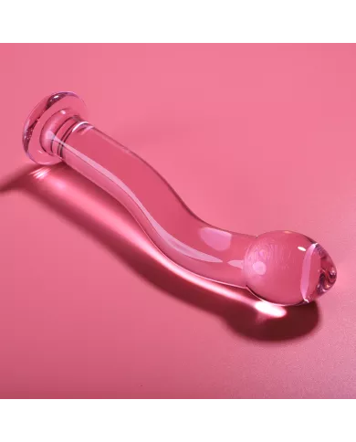 NEBULA SERIES BY IBIZA - MODÈLE 18 GODE EN VERRE BOROSILICATE ROSE 18.5 CM -O- 3.5 CM