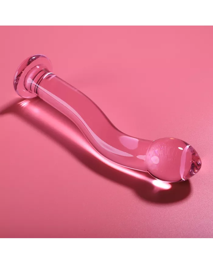 NEBULA SERIES BY IBIZA - MODÈLE 18 GODE EN VERRE BOROSILICATE ROSE 18.5 CM -O- 3.5 CM
