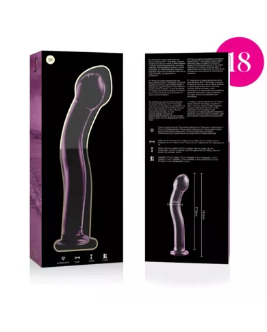 NEBULA SERIES BY IBIZA - MODÈLE 18 GODE EN VERRE BOROSILICATE ROSE 18.5 CM -O- 3.5 CM