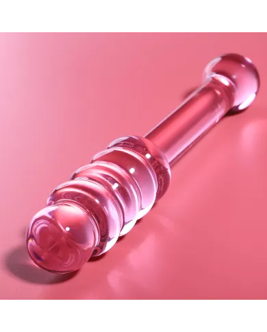 NEBULA SERIES BY IBIZA - MODÈLE 20 GODE EN VERRE BOROSILICATE ROSE 20.5 CM -O- 3 CM