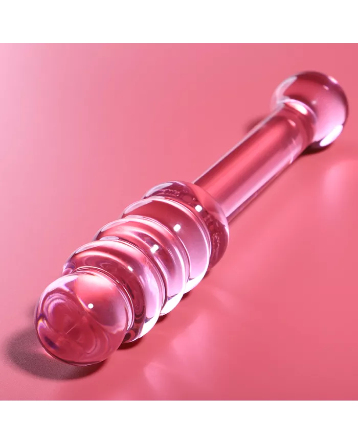 NEBULA SERIES BY IBIZA - MODÈLE 20 GODE EN VERRE BOROSILICATE ROSE 20.5 CM -O- 3 CM