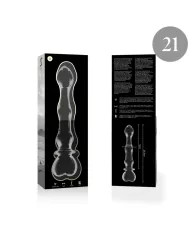 NEBULA SERIES BY IBIZA - MODÈLE 21 GODE EN VERRE BOROSILICATE CLAIR 20.5 CM -O- 3.5 CM