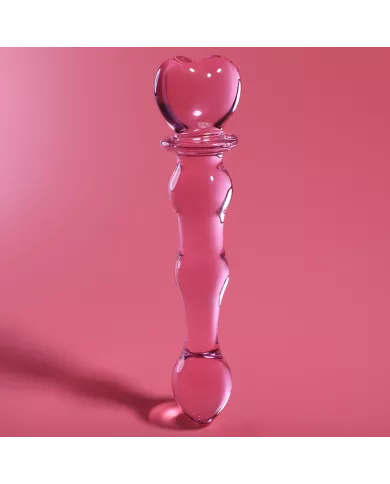 NEBULA SERIES BY IBIZA - MODÈLE 21 GODE EN VERRE BOROSILICATE ROSE 20.5 CM -O- 3.5 CM