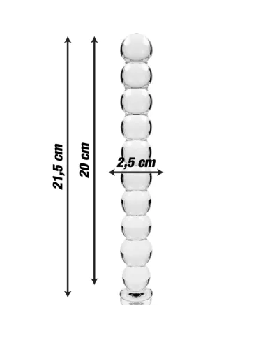 NEBULA SERIES BY IBIZA - MODÈLE 22 GODE EN VERRE BOROSILICATE CLAIR 21.5 CM -O- 2.5 CM