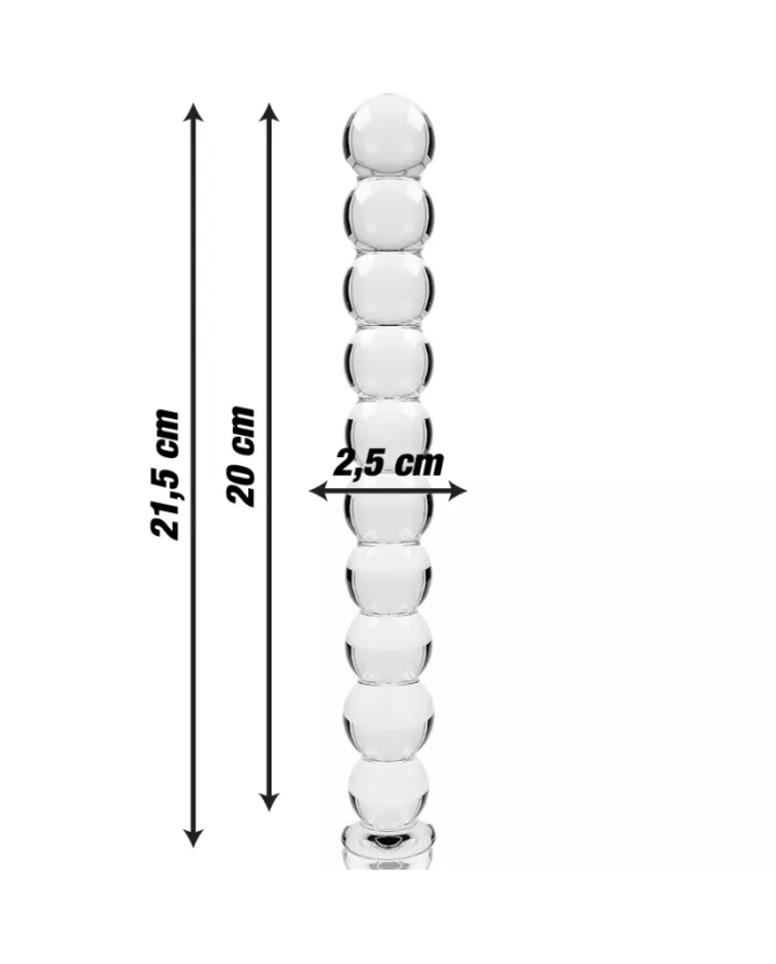 NEBULA SERIES BY IBIZA - MODÈLE 22 GODE EN VERRE BOROSILICATE CLAIR 21.5 CM -O- 2.5 CM