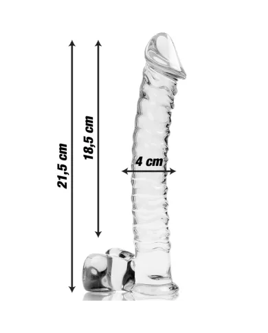 NEBULA SERIES BY IBIZA - MODÈLE 23 GODE EN VERRE BOROSILICATE CLAIR 21.5 CM -O- 4 CM