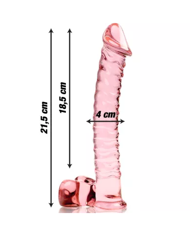 NEBULA SERIES BY IBIZA - MODÈLE 23 GODE EN VERRE BOROSILICATE ROSE 21.5 CM -O- 4 CM