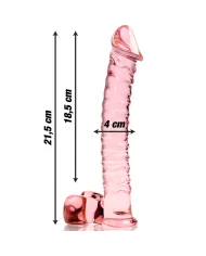 NEBULA SERIES BY IBIZA - MODÈLE 23 GODE EN VERRE BOROSILICATE ROSE 21.5 CM -O- 4 CM