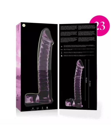 NEBULA SERIES BY IBIZA - MODÈLE 23 GODE EN VERRE BOROSILICATE ROSE 21.5 CM -O- 4 CM