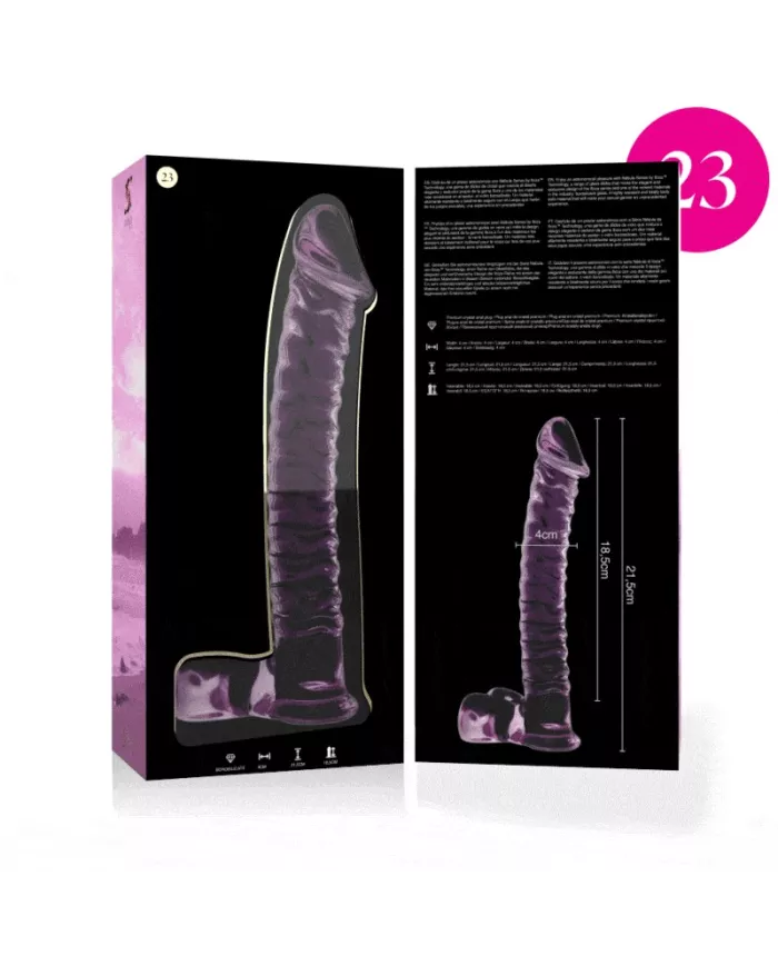 NEBULA SERIES BY IBIZA - MODÈLE 23 GODE EN VERRE BOROSILICATE ROSE 21.5 CM -O- 4 CM