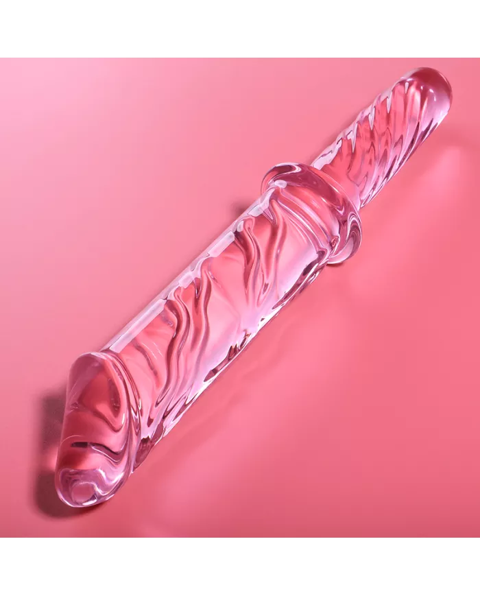 NEBULA SERIES BY IBIZA - MODÈLE 24 GODE EN VERRE BOROSILICATE ROSE 28.5 CM -O- 5 CM