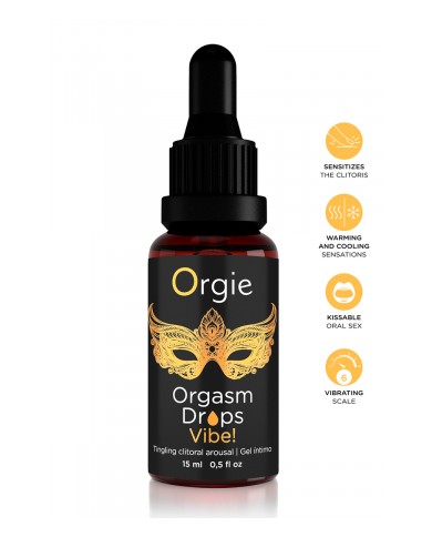 Gel d'excitation du Clitoris Orgasm Drops Vibe 15ml