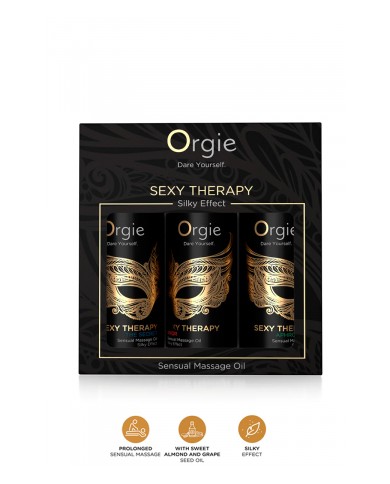 Coffret 3 huiles de massage sensuel Sexy Therapy Collection