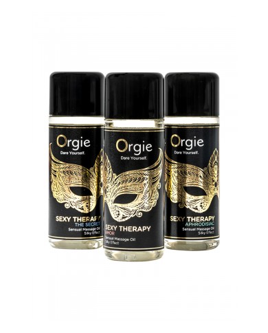 Coffret 3 huiles de massage sensuel Sexy Therapy Collection