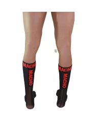 MACHO - CHAUSSETTES FINES TAILLE UNIQUE NOIR/ROUGE