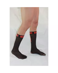 MACHO - CHAUSSETTES FINES TAILLE UNIQUE NOIR/ROUGE