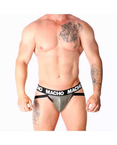 MACHO - MX27GR JOCK CUIR GRIS BEIGE M