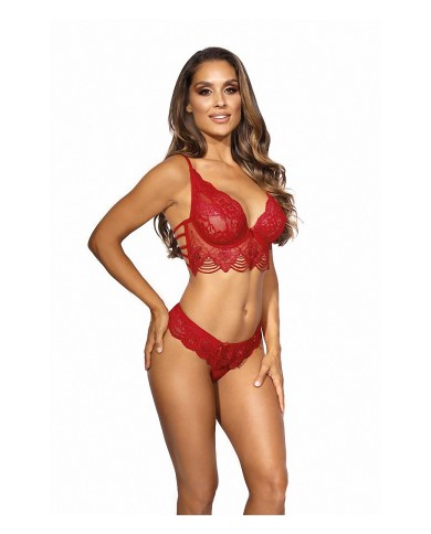 Soutien-gorge dentelle rouge V-9691 - Axami