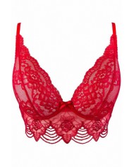 Soutien-gorge dentelle rouge V-9691 - Axami