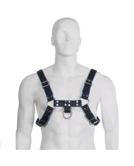 LEATHER BODY - HARNAIS EN CUIR BLEU ET NOIR POITRINE BULLDOG LEATHER BODY - HARNAIS EN CUIR BLEU ET NOIR POITRINE BULLDOG