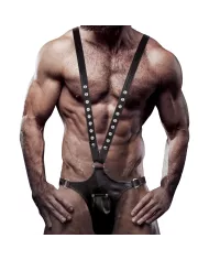 FETISH SUBMISSIVE ATTITUDE - HARNAIS EN CUIR ÉCOLOGIQUE EN FORME DE V POUR HOMMES