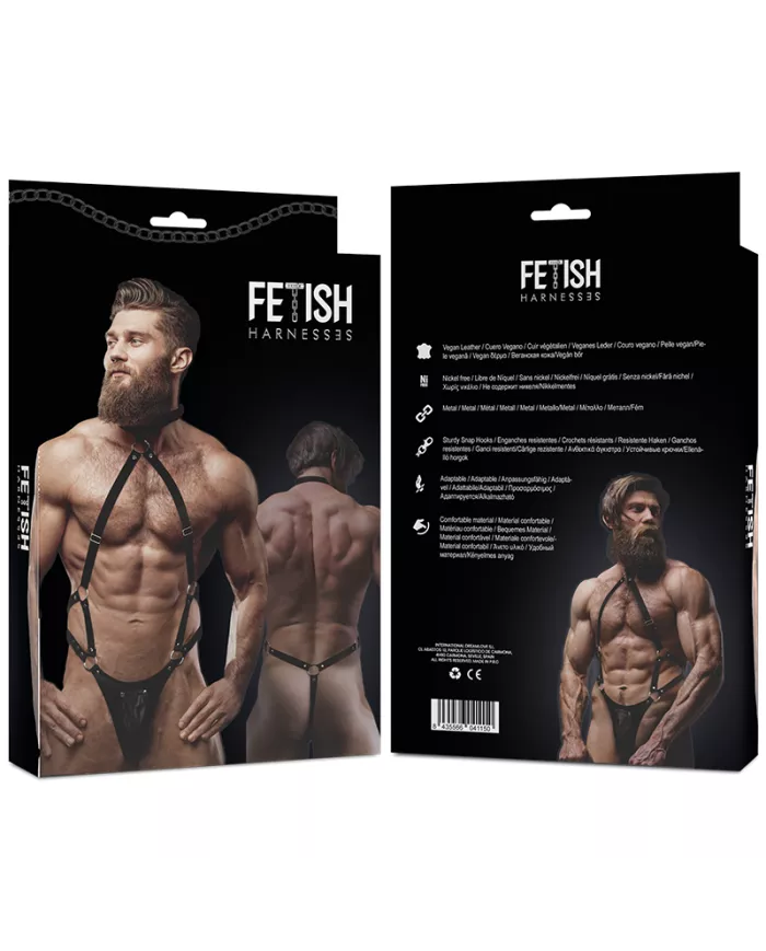 FETISH SUBMISSIVE ATTITUDE - HARNAIS JOCK STRAP EN CUIR ÉCOLOGIQUE POUR HOMMES FETISH SUBMISSIVE ATTITUDE - HARNAIS JOCK STRAP EN CUIR ÉCOLOGIQUE POUR HOMMES