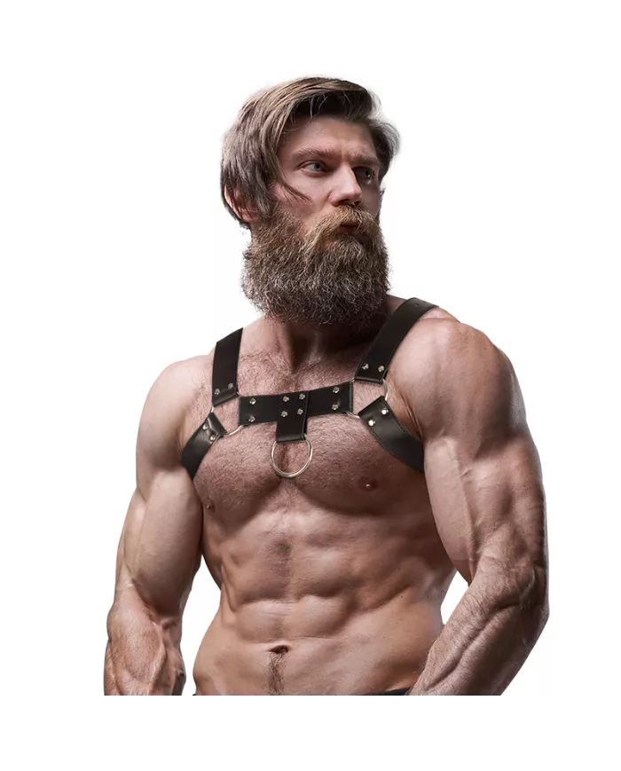FETISH SUBMISSIVE ATTITUDE - HARNAIS DE POITRINE EN ÉCO-CUIR POUR HOMMES FETISH SUBMISSIVE ATTITUDE - HARNAIS DE POITRINE EN ÉCO-CUIR POUR HOMMES