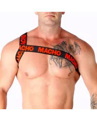 MACHO - HARNAIS ROMAIN ROUGE S/M MACHO - HARNAIS ROMAIN ROUGE S/M