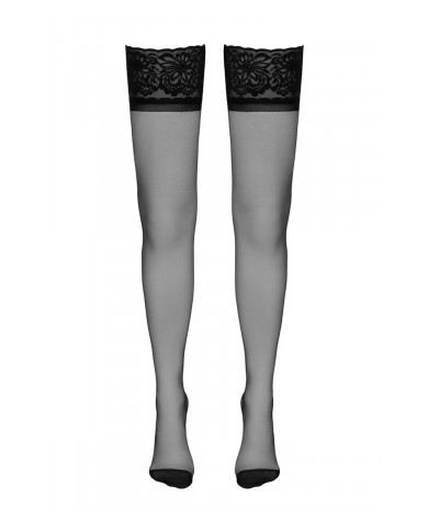 Bas autofixants couture noir 1 - Cotelli Legwear